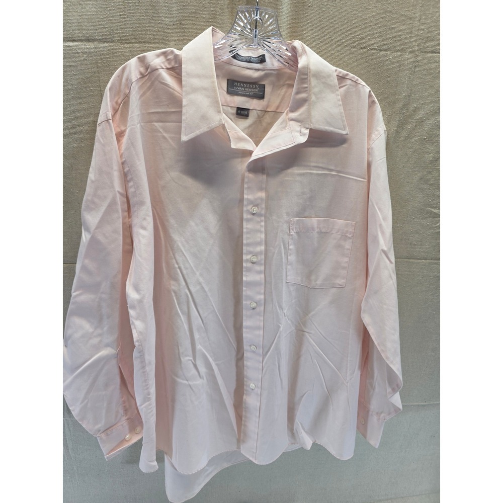 Hennessy by Van Heusen Mens Regular Fit Dress Shirt Light Pink 17 32/33